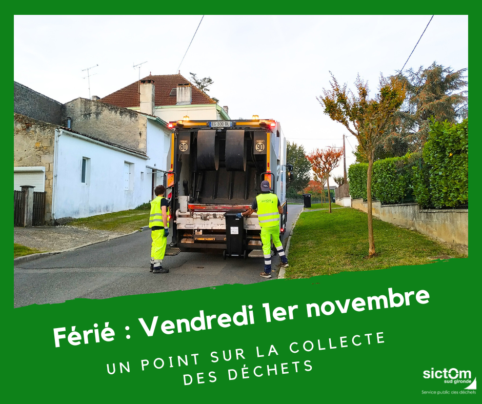 Férié du vendredi 1er novembre : un point sur la collecte des déchets