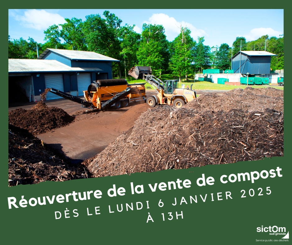 Réouverture de la vente de compost en vrac au pôle technique