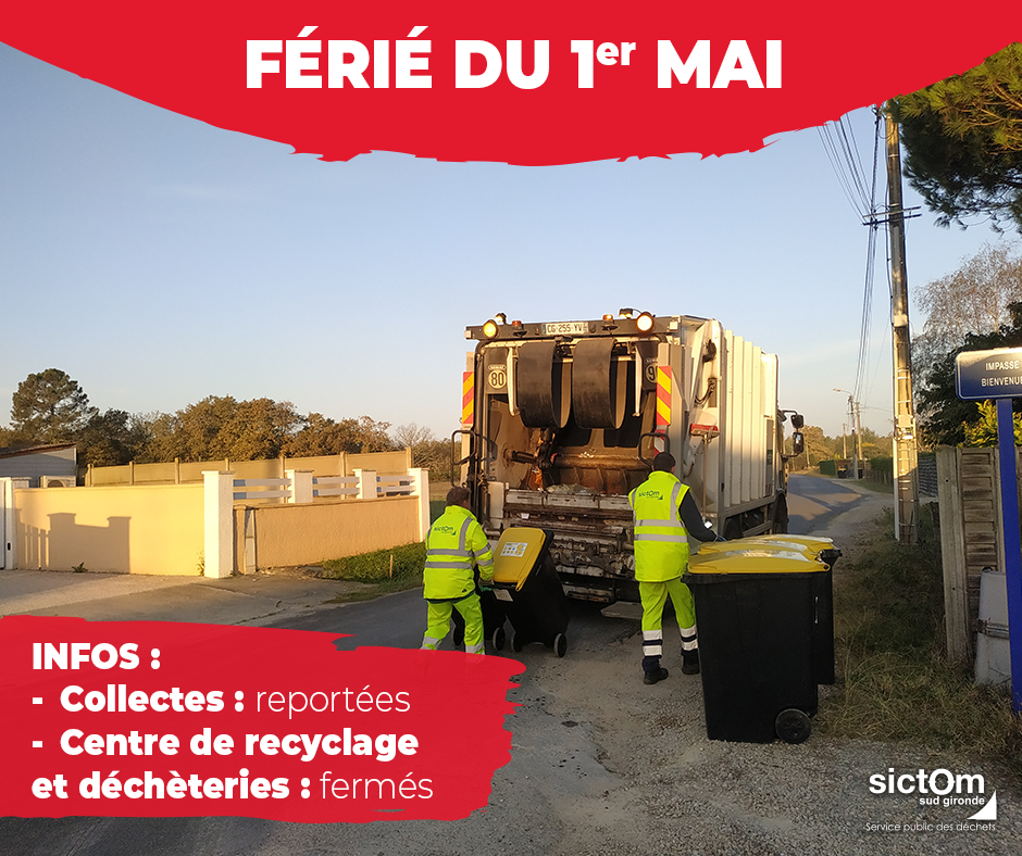 Férié du vendredi 1er mai : un point sur la collecte des déchets