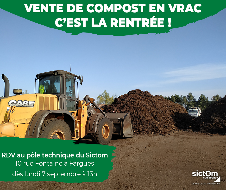 Vente de compost en vrac au pôle technique : c'est la rentrée !