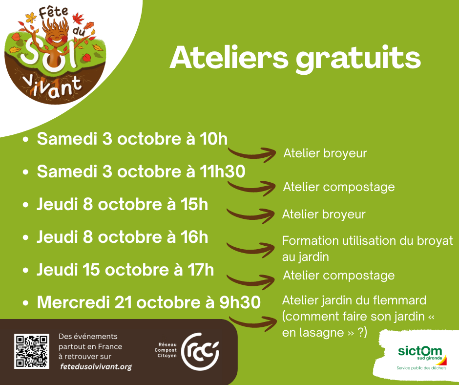 4° Fête du sol vivant : ateliers gratuits